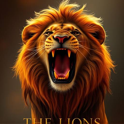 Affiche du spectacle Le Roi Lion, mettant en scène Simba adulte rugissant fièrement.